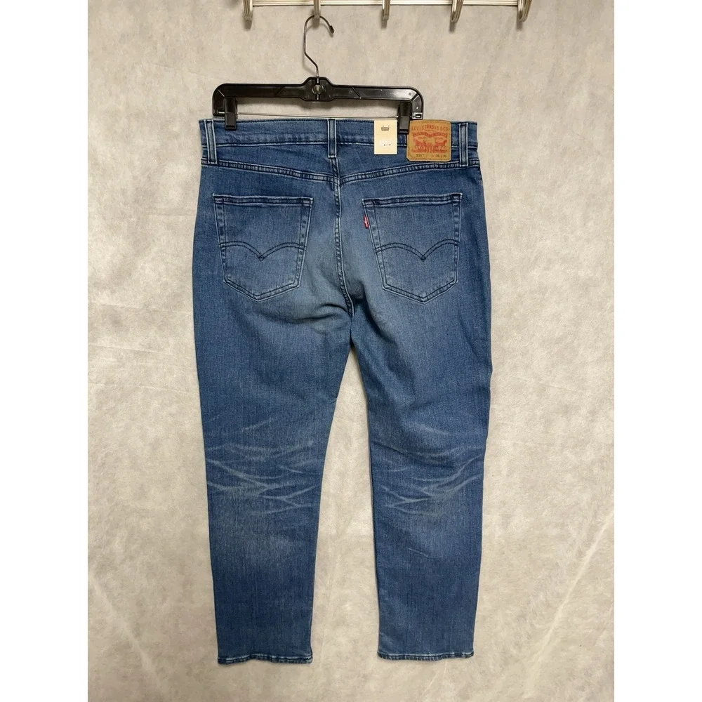NWT Levi's 514 Jeans Men 36X30 Blue Denim Pants Straight Pocket Whiskered Cowboy
